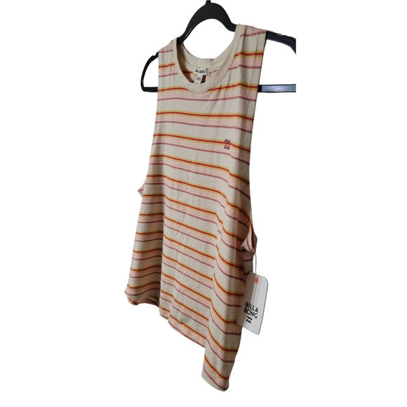Billabong Women's Striped Tank Top - Cream and Orange Size Large - Picture 3 of 8
